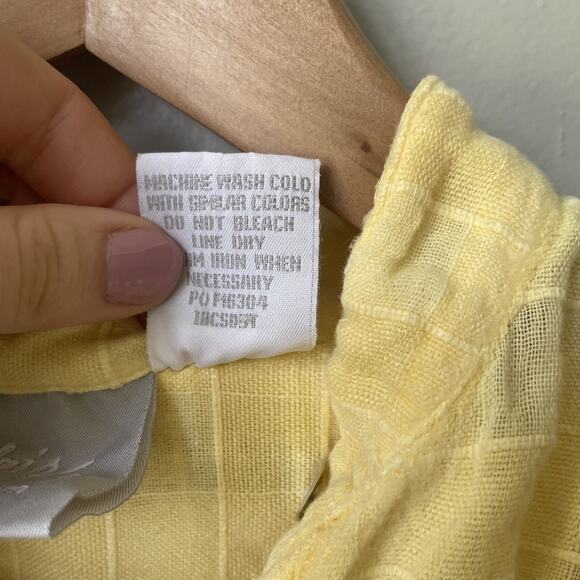 Vintage Blair Yellow Button Up Butter Yellow Womens Size Medium Lightweight - Picture 5 of 8